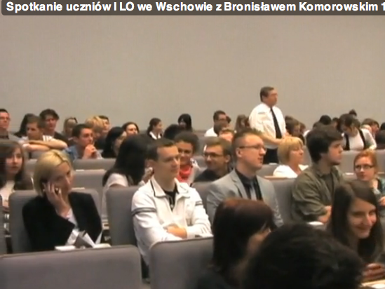Spotkanie uczniów I LO we Wschowie z Bronisławem Komorowskim