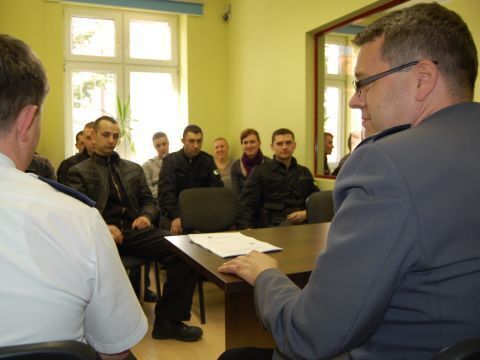 Spotkanie komendanta z młodą kadrą