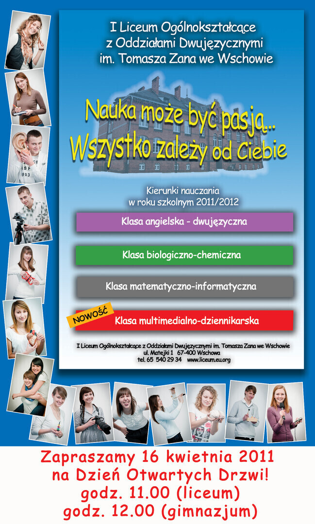 Dzień otwartych drzwi w I LO im. Tomasza Zana we Wschowie