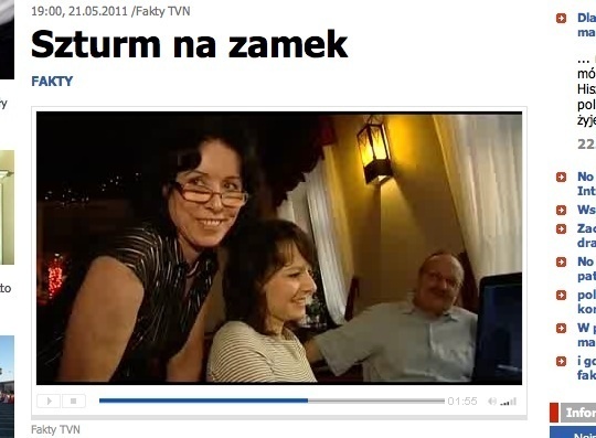 Zamek we Wschowie w Faktach TVN