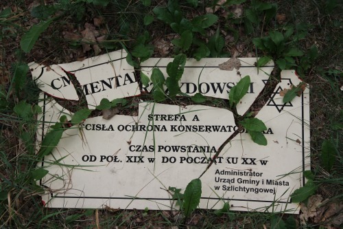 Kolejny akt wandalizmu na cmentarzu żydowskim w Szlichtyngowej.