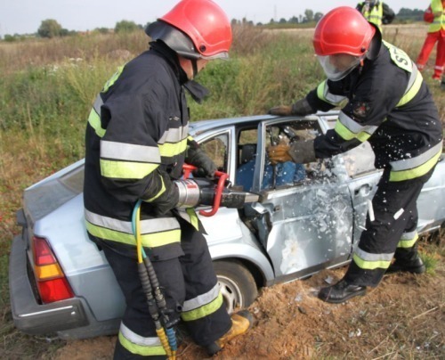 Wypadek komunikacyjny - to tylko ćwiczenia