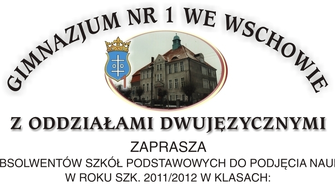 Nabór do klasy I w Gimnazjum nr 1 we Wschowie