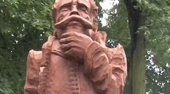 Drewniane figury Lamprechta i Tarnowieckiego