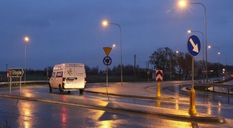 Światła na rondzie w stronę Leszna już działają!