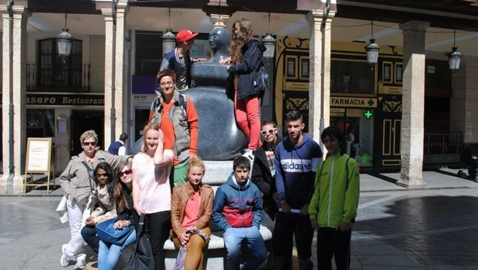 Uczniowie z Gimnazjum nr 2 w Villamuriel de Cerrato, Hiszpania