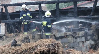 Spaliła się stodoła w Krążkowie