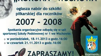 Nabór do szkółki piłkarskiej Korony Wschowa