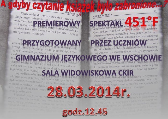W piątek premiera spektaklu teatralnego