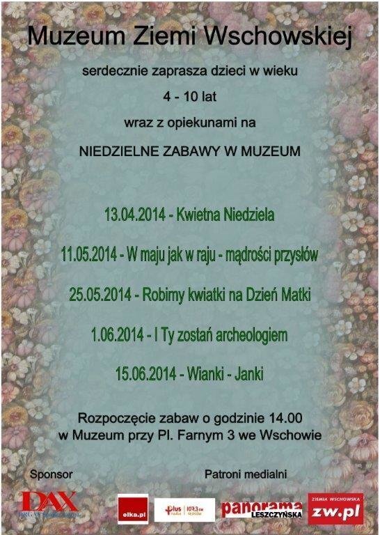 Zabawy w Muzeum Kwietna Niedziela