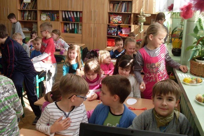 Przedszkolaki w Szkole Podstawowej nr 1