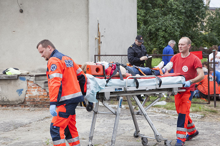 Ćwiczenia W szpitalu wybuchła butla gazowa ewakuowano pacjentów