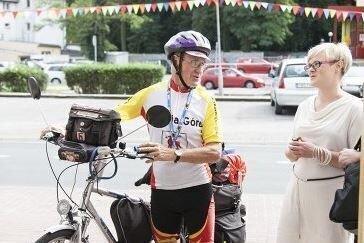 Rowerowy ambasador Jeleniej Góry w Sławie