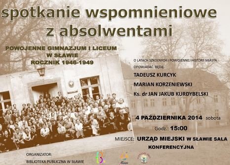 Opowiedzą o powojennej historii Sławy i latach szkolnych