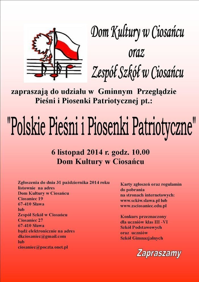 Przegląd pieśni i piosenek patriotycznych