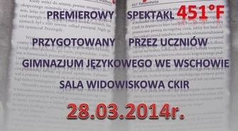 W piątek premiera spektaklu teatralnego