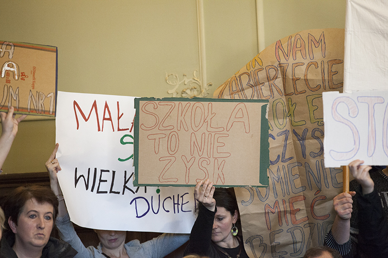 Relacja z głosowania nad zamiarem likwidacji Gimnazjum