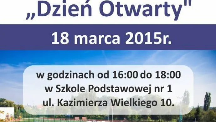 Dzień otwarty w Szkole Podstawowej nr 1