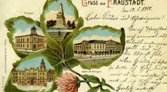 Wschowa i okolica na dawnej karcie pocztowej