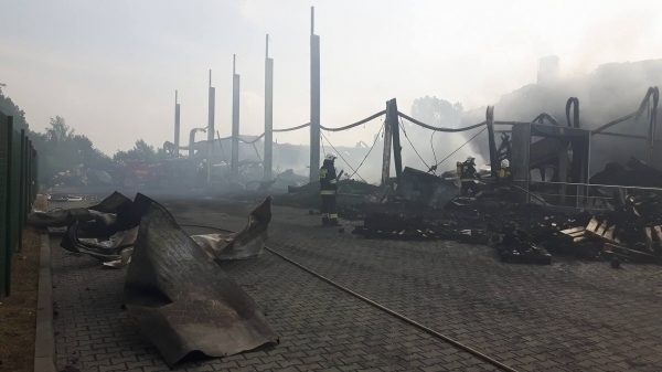 Pali się pieczarkarnia w Lipinkach