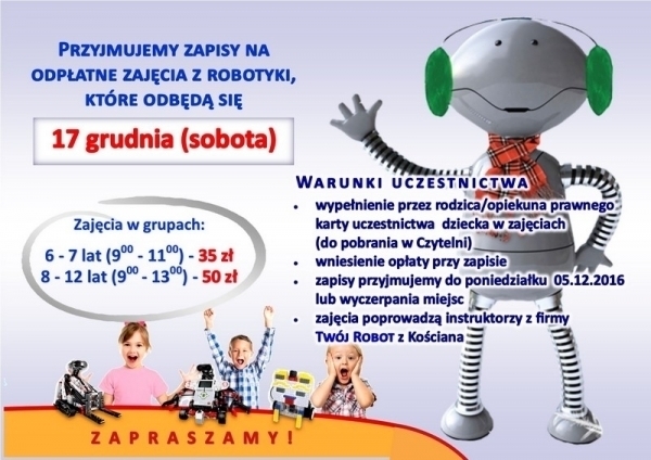 Zbuduj robota - warsztaty w Bibliotece