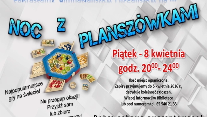 Druga noc z planszówkami w Bibliotece Publicznej