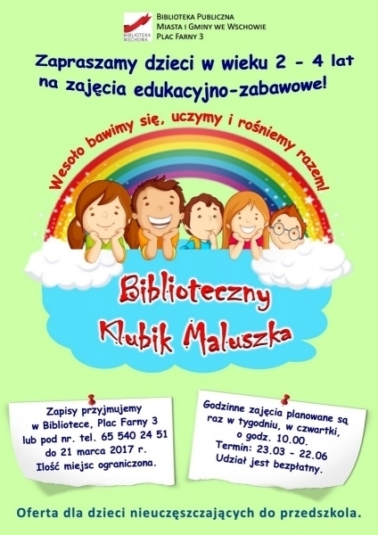 Rusza trzecia edycja Bibliotecznego Klubiku Maluszka