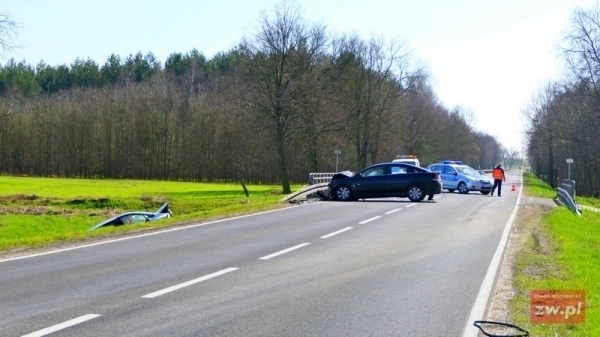 Groźny wydpadek i zablokowana droga krajowa nr 12