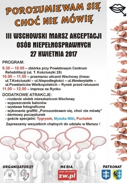Marsz Akceptacji Osób Niepełnosprawnych przejdzie ulicami Wschowy