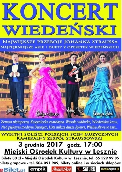 Popisowe arie z najsłynniejszych operetek. Koncert Wiedeński w Lesznie