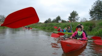 Nasz pierwszy spływ kajakami po Baryczy!