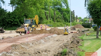 Trwają prace na ulicy Kamiennej