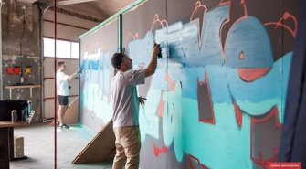 Artystyczne graffiti w Sławie