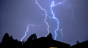 Pożar i podtopienia po burzy