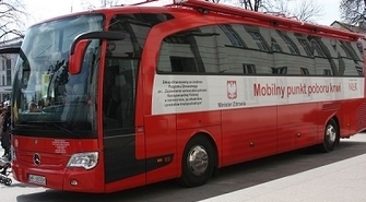 Mobilny punkt poboru krwi przy Urzędzie Miejskim w Sławie