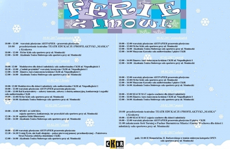 Bogaty program zajęć na zbliżające się ferie