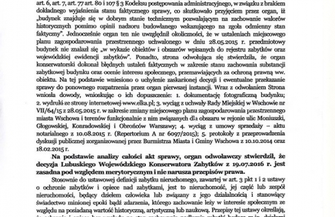 Minister wydał decyzję konserwator się nie mylił