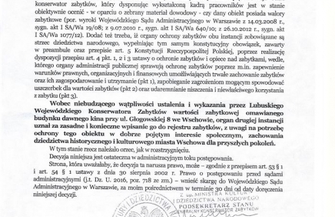 Minister wydał decyzję konserwator się nie mylił