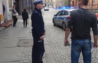 Uświadamiali niesfornych pieszych i rowerzystów