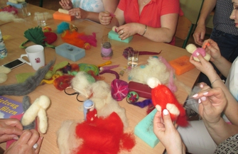 Warsztaty filcowania w Łysinach