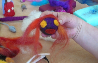 Warsztaty filcowania w Łysinach