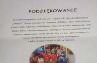 Zebrali ponad 1000 zł na leczenie chorych dzieci