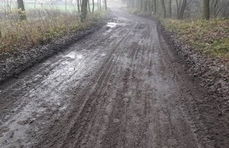 Droga do Czerlejewa Jedno wielkie błoto
