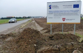 Szeroki front robót drogowych