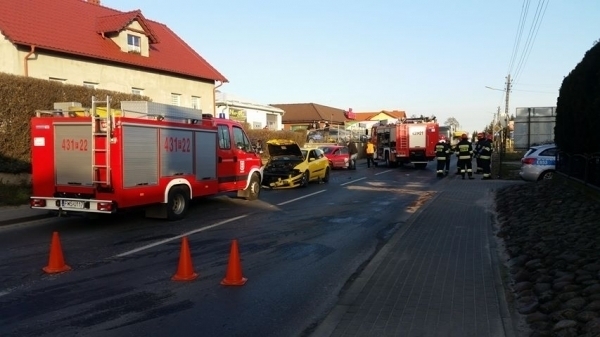 Wypadek na krajowej 12 we Wschowie