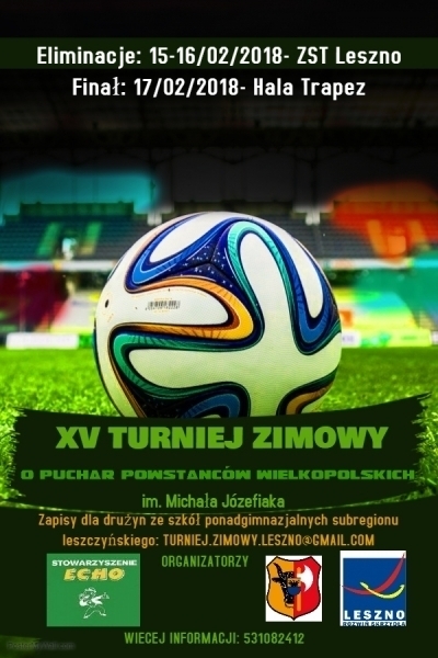 Trwają zapisy na XV Turniej Zimowy o Puchar Powstańców Wielkopolskich im. Michała Józefiaka
