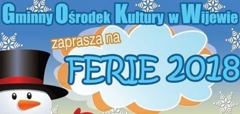 Gminny Ośrodek Kultury w Wijewie przedstawia plan ferii zimowych