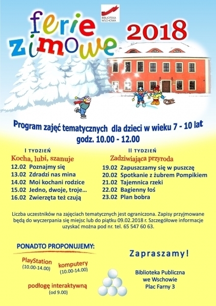 Ferie we wschowskiej bibliotece