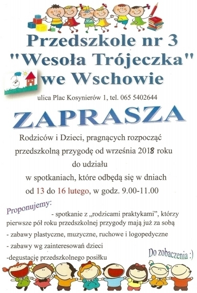 Ferie dla kandydatów na przedszkolaków