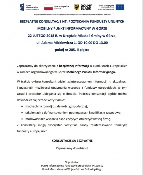 Mobilny Punkt Informacyjny zaprasza na bezpłatne konsultacje